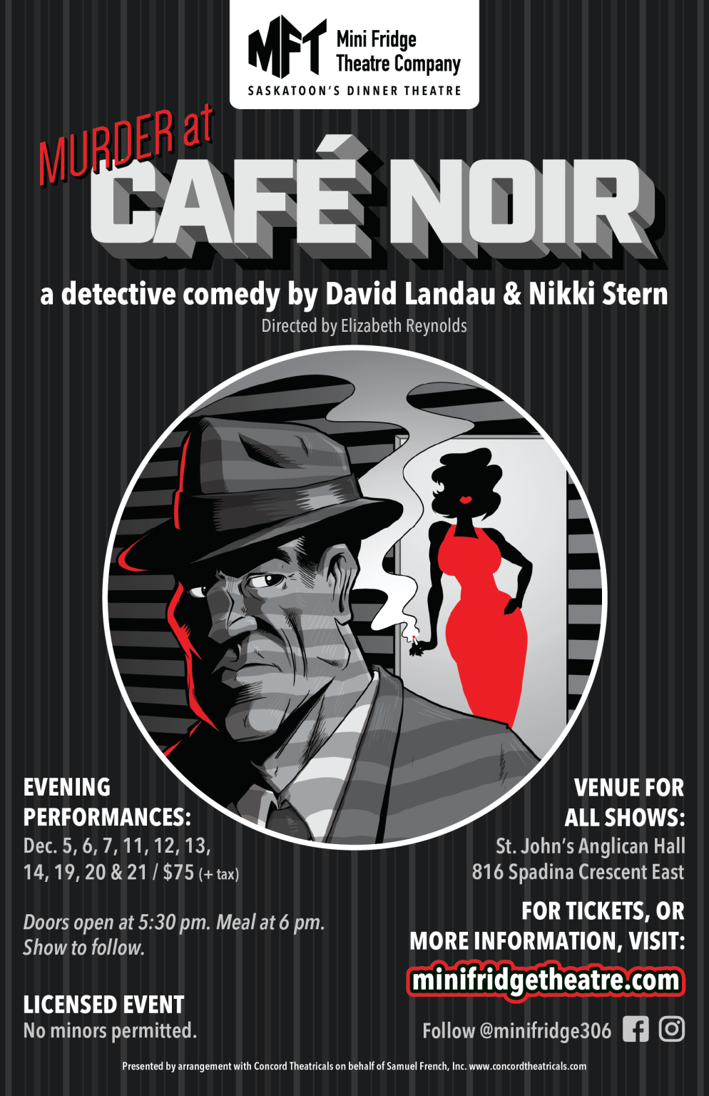 Murder at Café Noir Program | Mini Fridge Theatre Company